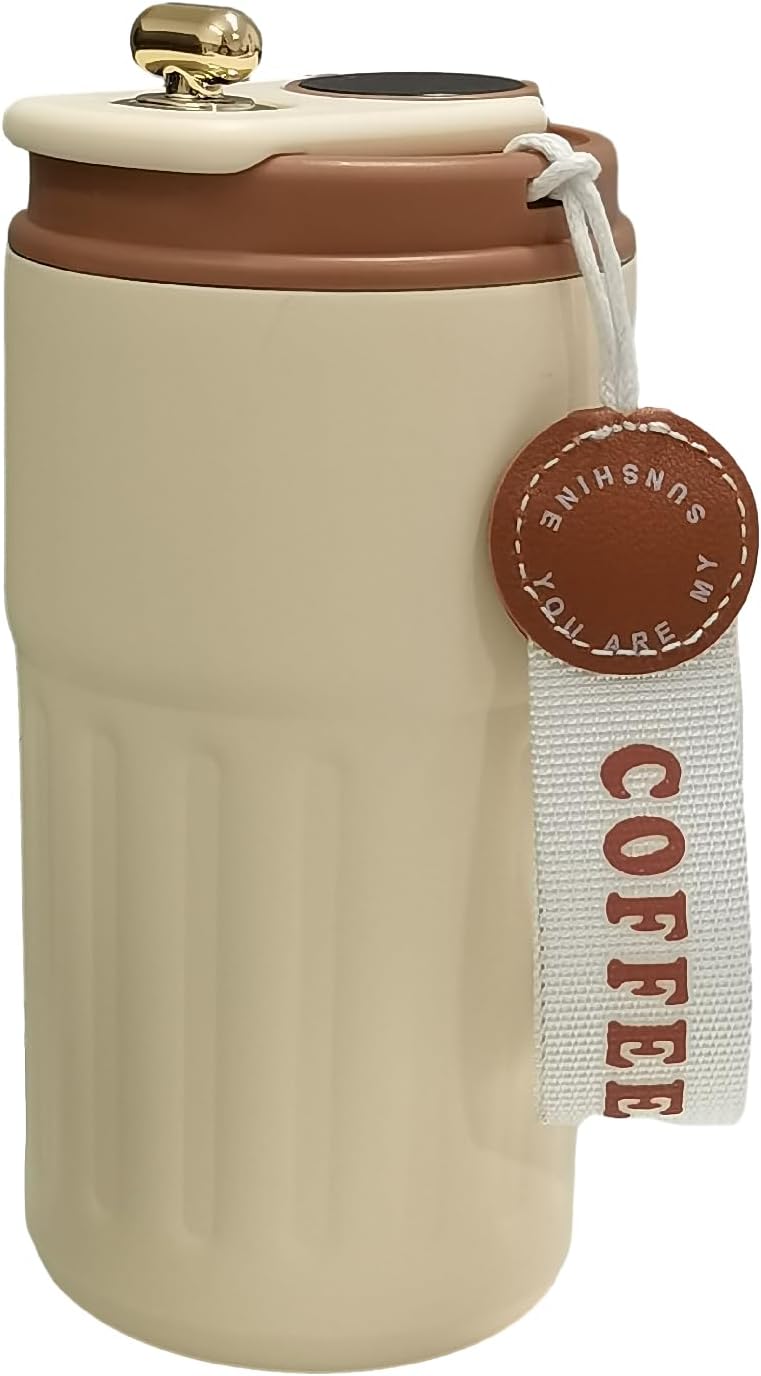 JWDREAMWAY Insulated Coffee Mug with Temperature Display - Hot/Ice Anywhere!