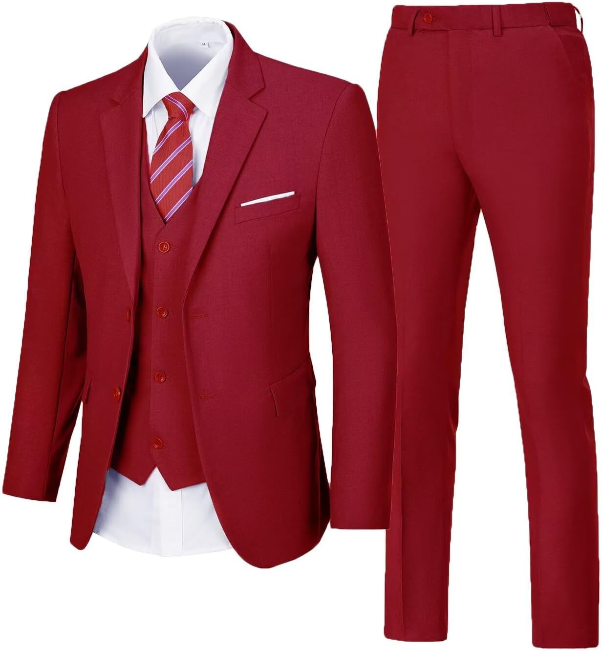 Men's Suit 3 Piece Wedding Suits Slim Fit Tuxedo Set for Men