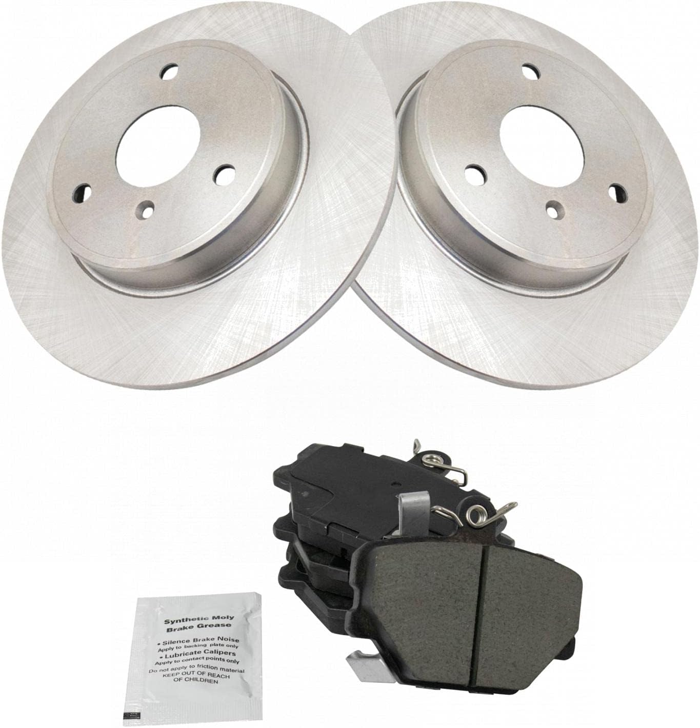 TRQ Front Brake Pad & Rotor Kit for 2008-2016 Smart Fortwo
