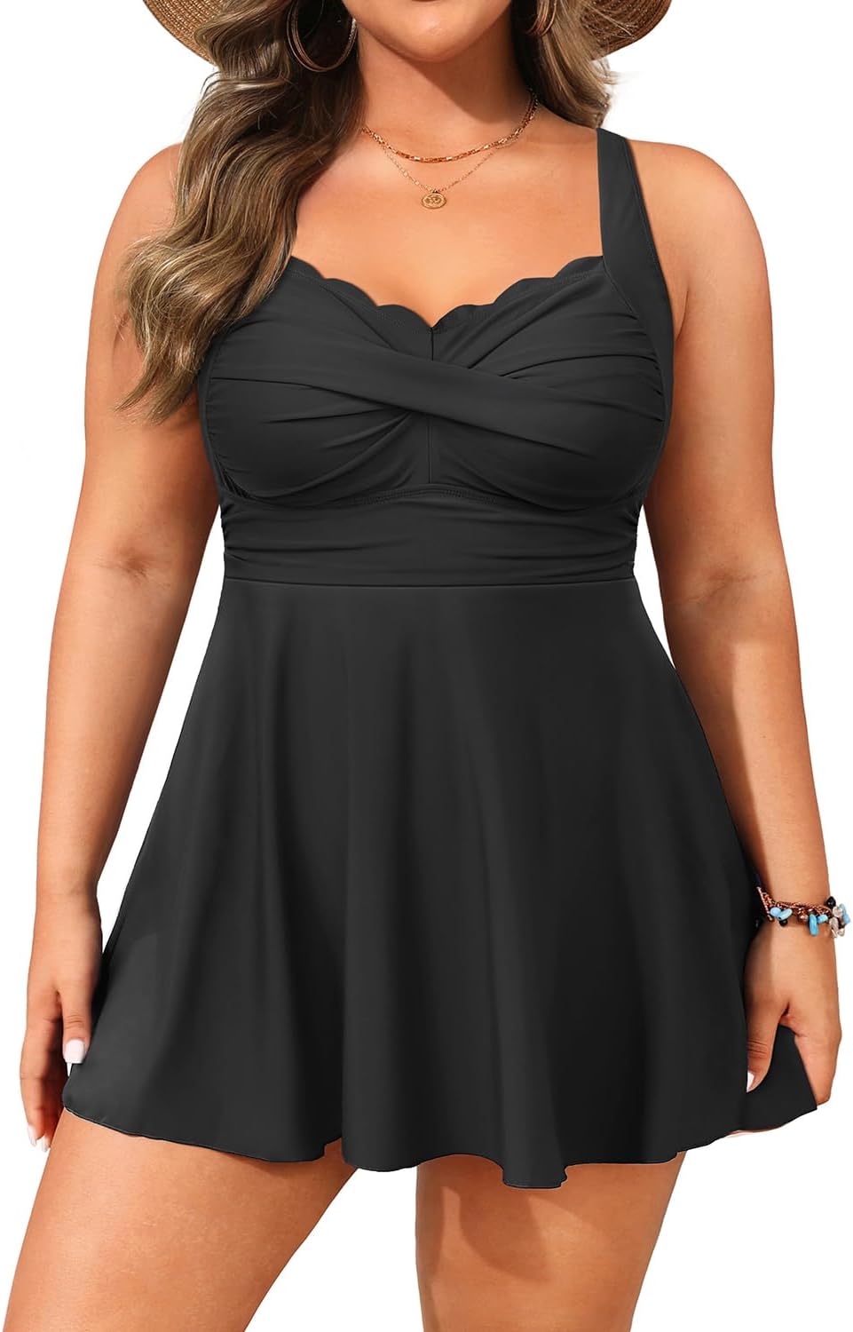 Aqua Eve Plus Size Swim Dress - Tummy Control Tankini Suit