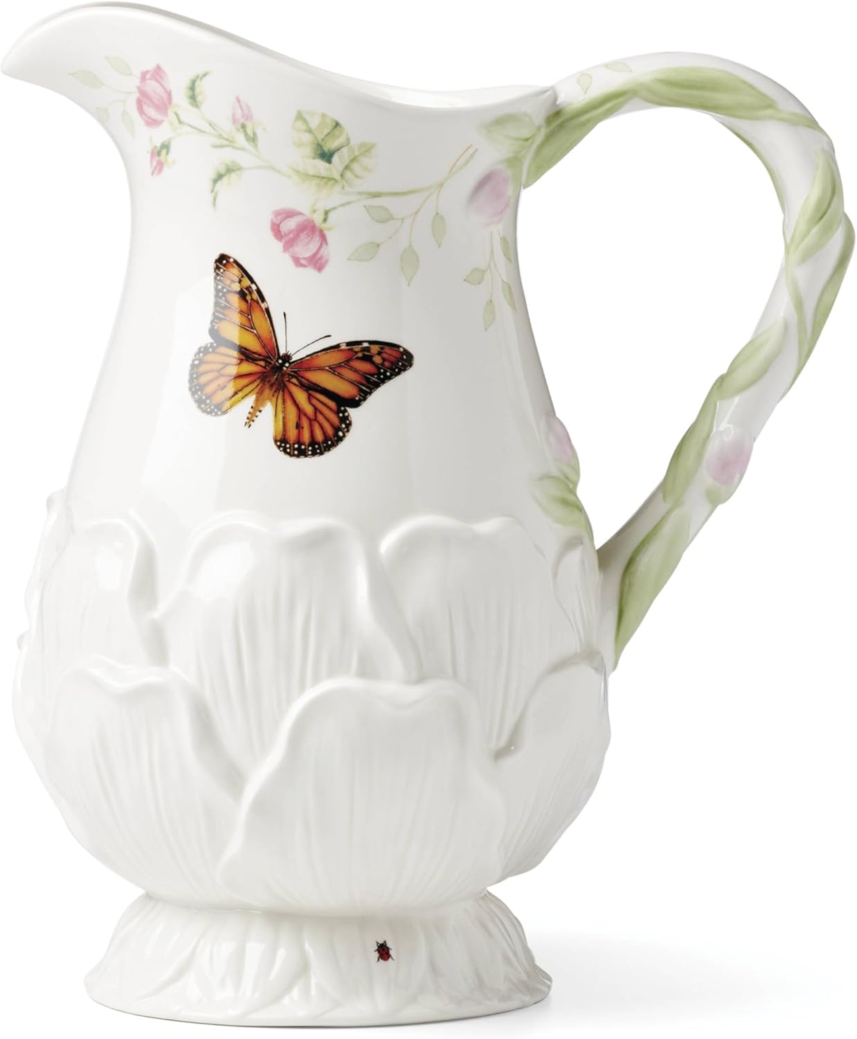 Lenox Butterfly Meadow Floral Pitcher for Elegant Serving