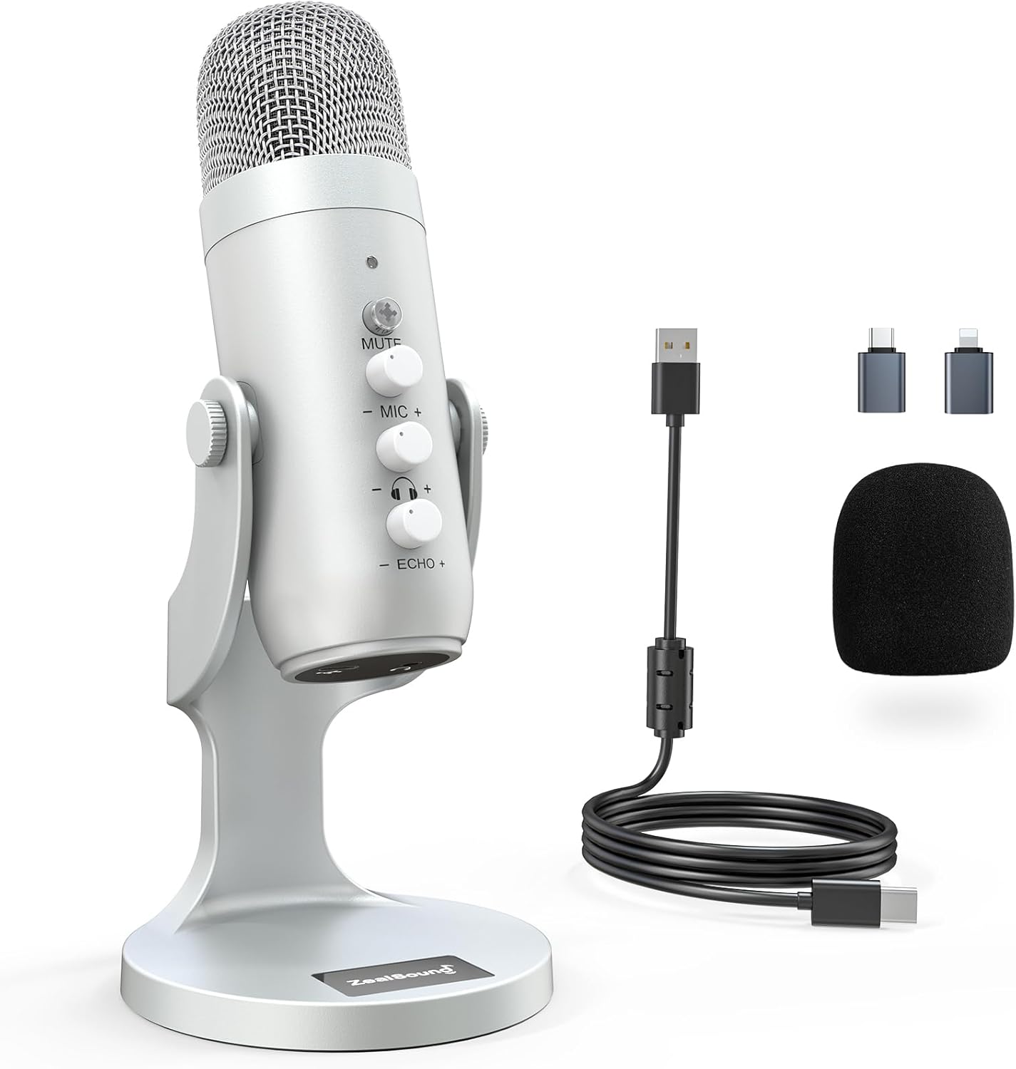ZealSound USB Microphone for PC, PS4, and PS5 Gaming Setup
