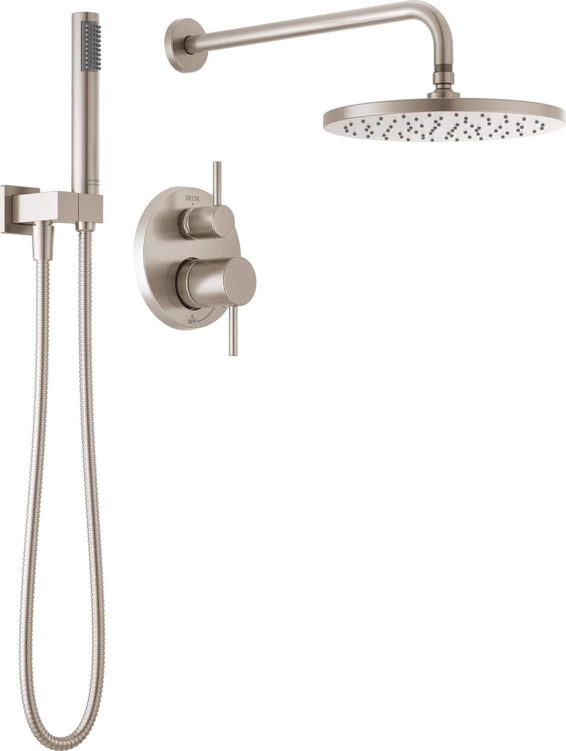 Delta Modern 14 Series Round Rain Shower System for Luxury