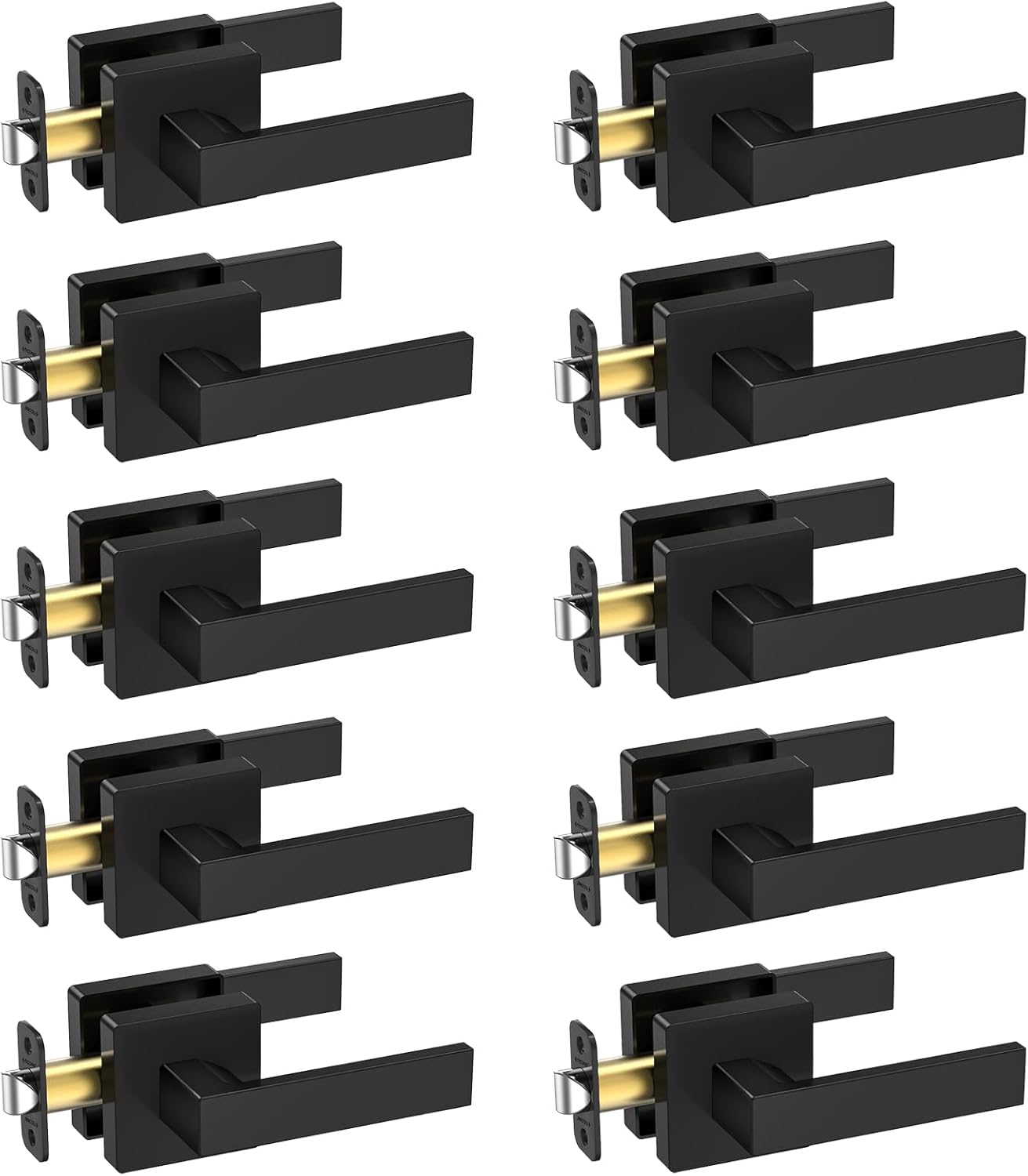 TICONN Heavy Duty Matte Black Door Handle for Any Room