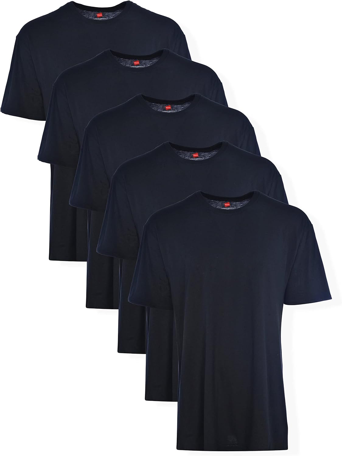 Hanes Mens Tall 100% Cotton Crew Neck Undershirts for Comfort