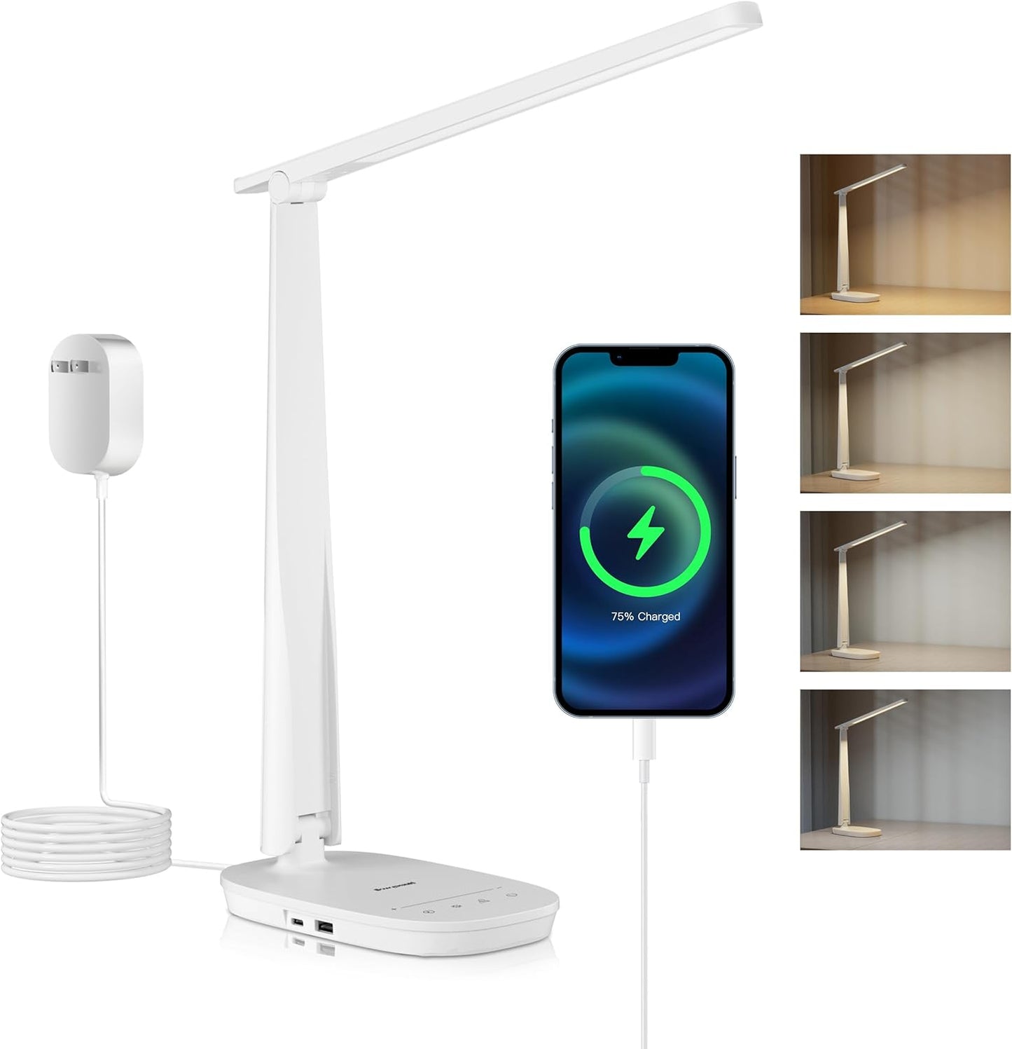 Honeywell Dimmable LED Desk Lamp with USB Charging