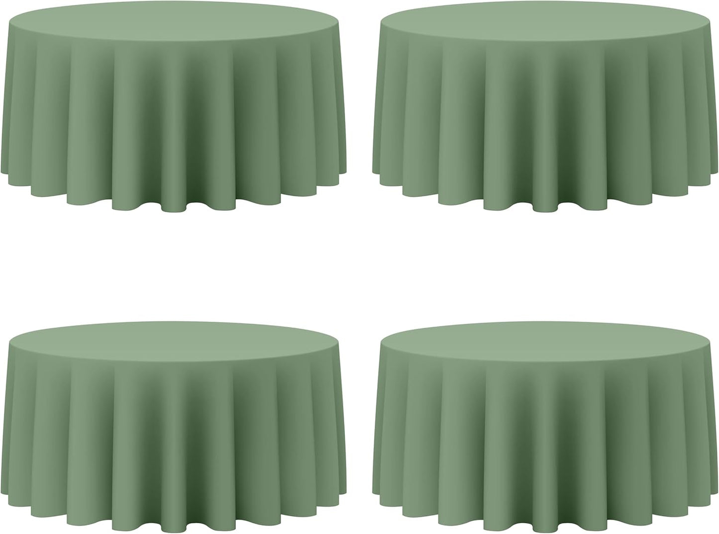 Sage Green Round Tablecloths 132 Inch for Elegant Events
