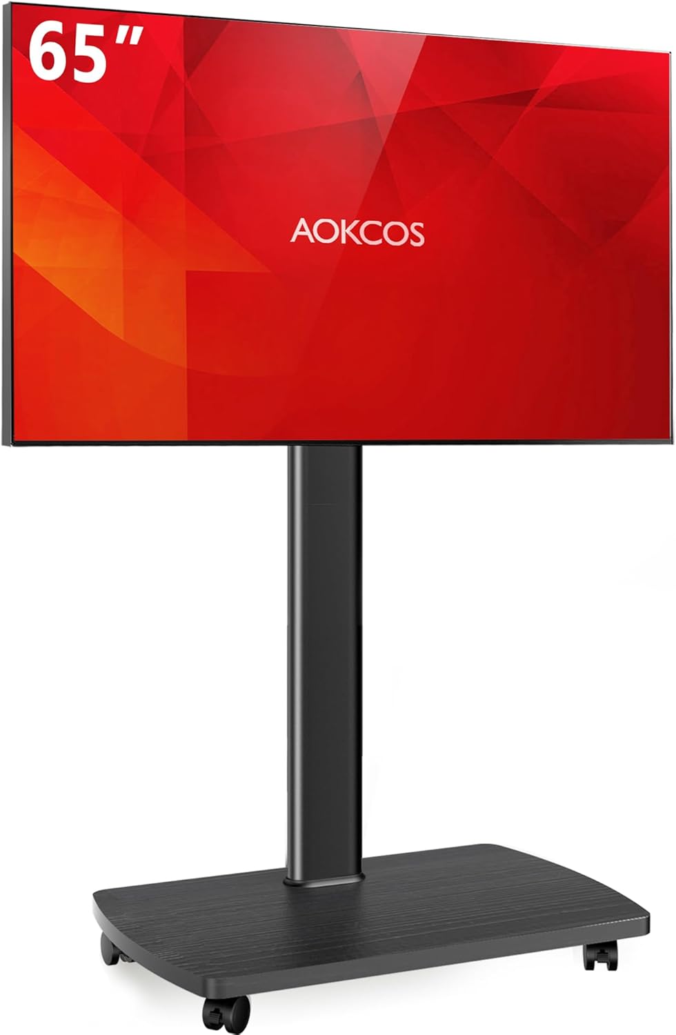 Rolling TV Stand for 32 to 65 Inch TVs with Adjustable Height
