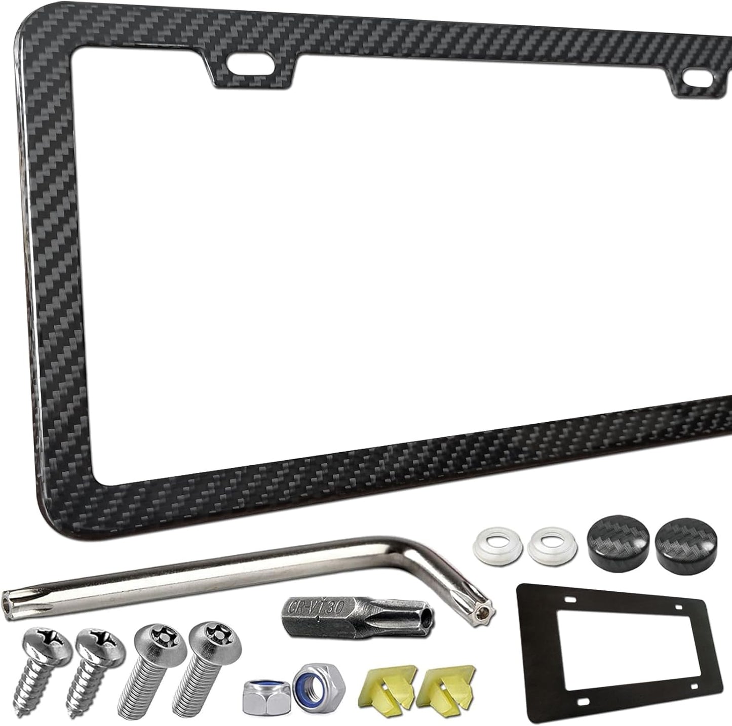 Carbon Fiber License Plate Frame - Handcrafted Slim Design