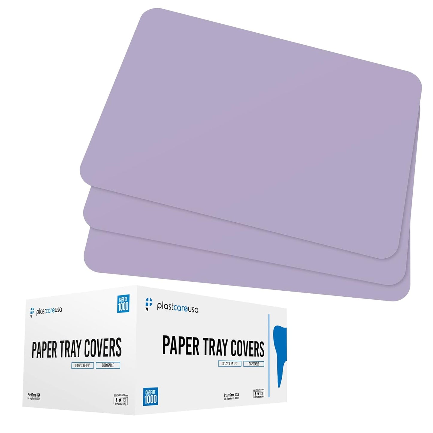 PlastCare USA Purple Disposable Tray Liners for Dental & Medical