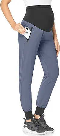 POSHGLAM Women's Maternity Joggers for Comfort and Style