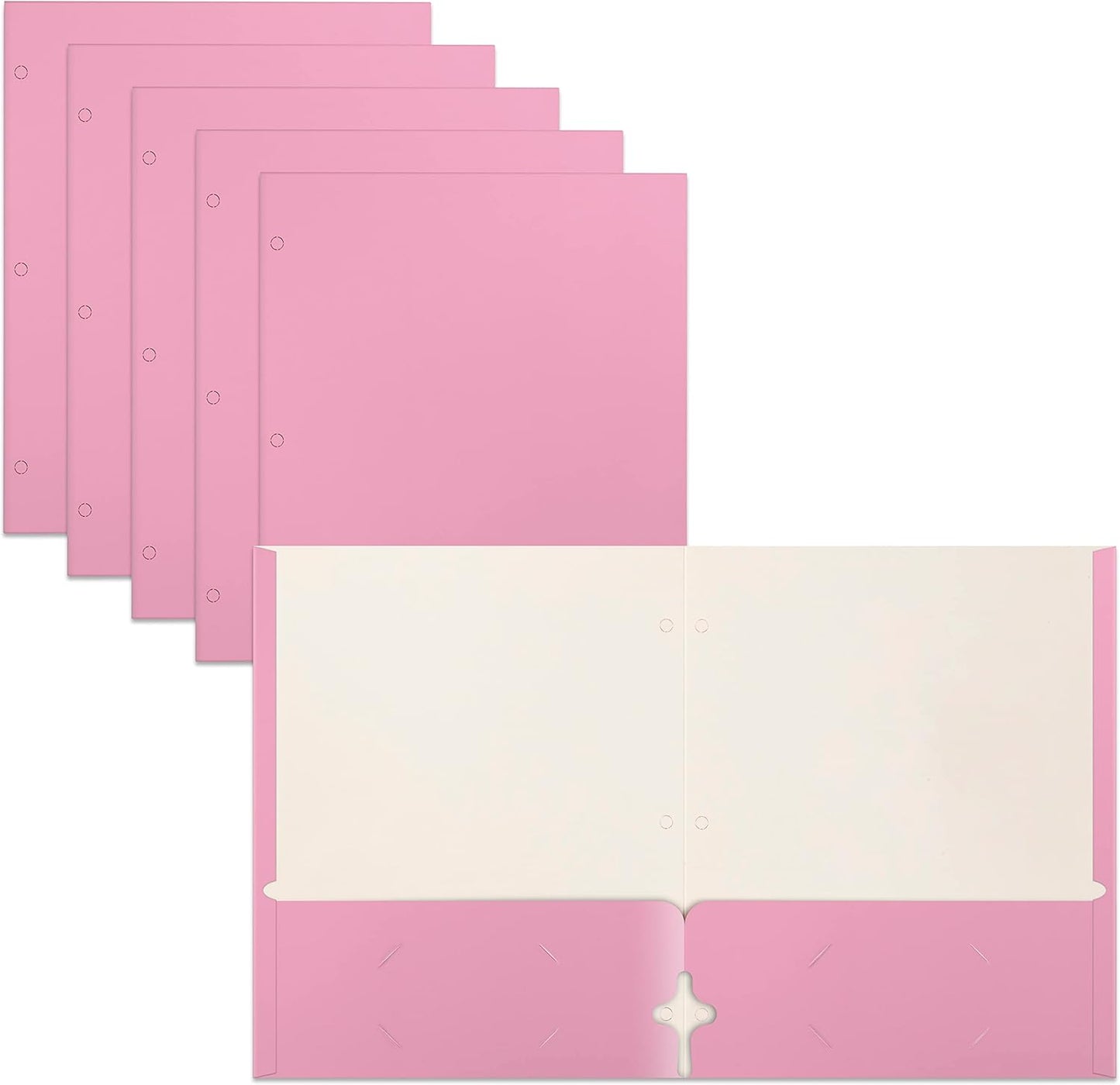 50-Pack Pink Portfolio Folders: Organize with Style!