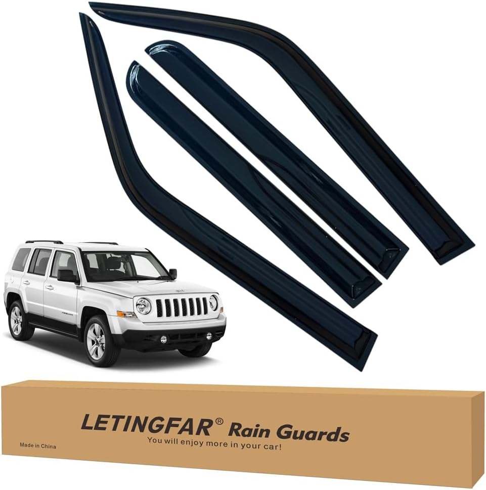 Window Visors Rain Guards for Jeep Patriot 2007-2018 Accessories