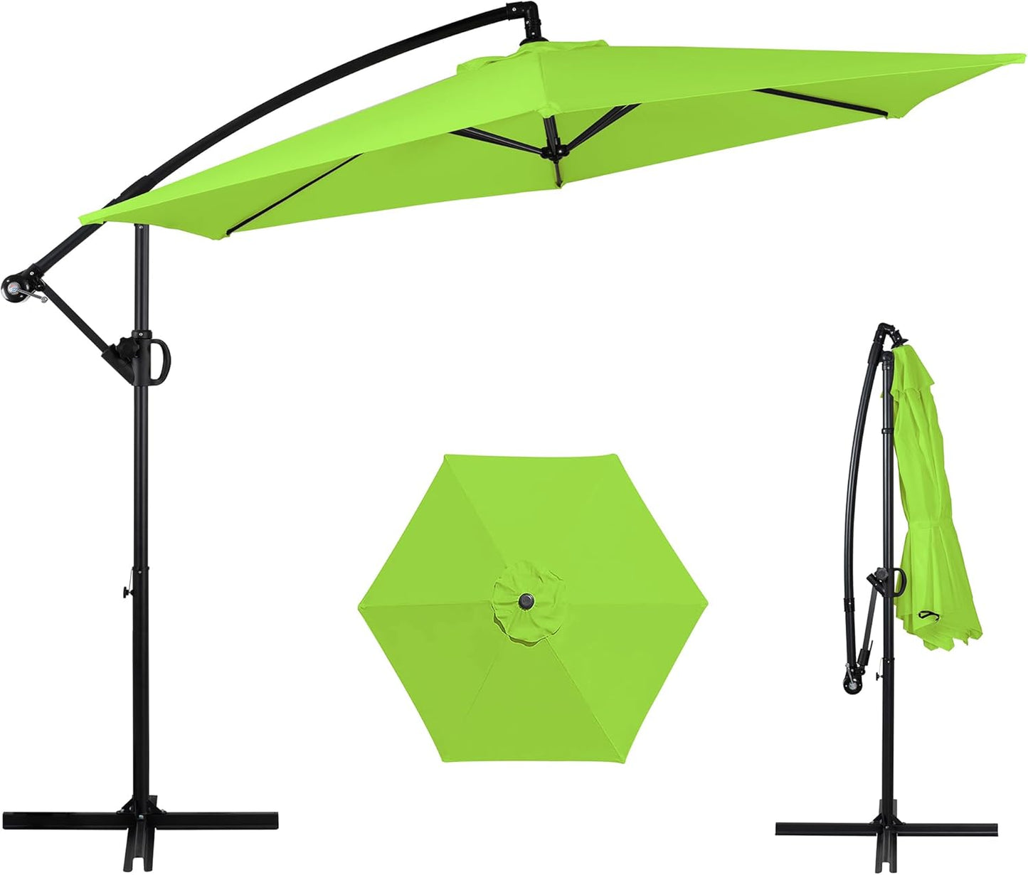 Shintenchi Patio Offset Umbrella with Easy Tilt Adjustment