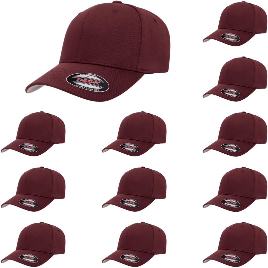 Flexfit Wooly Combed Premium 6-Panel Baseball Cap for Comfort