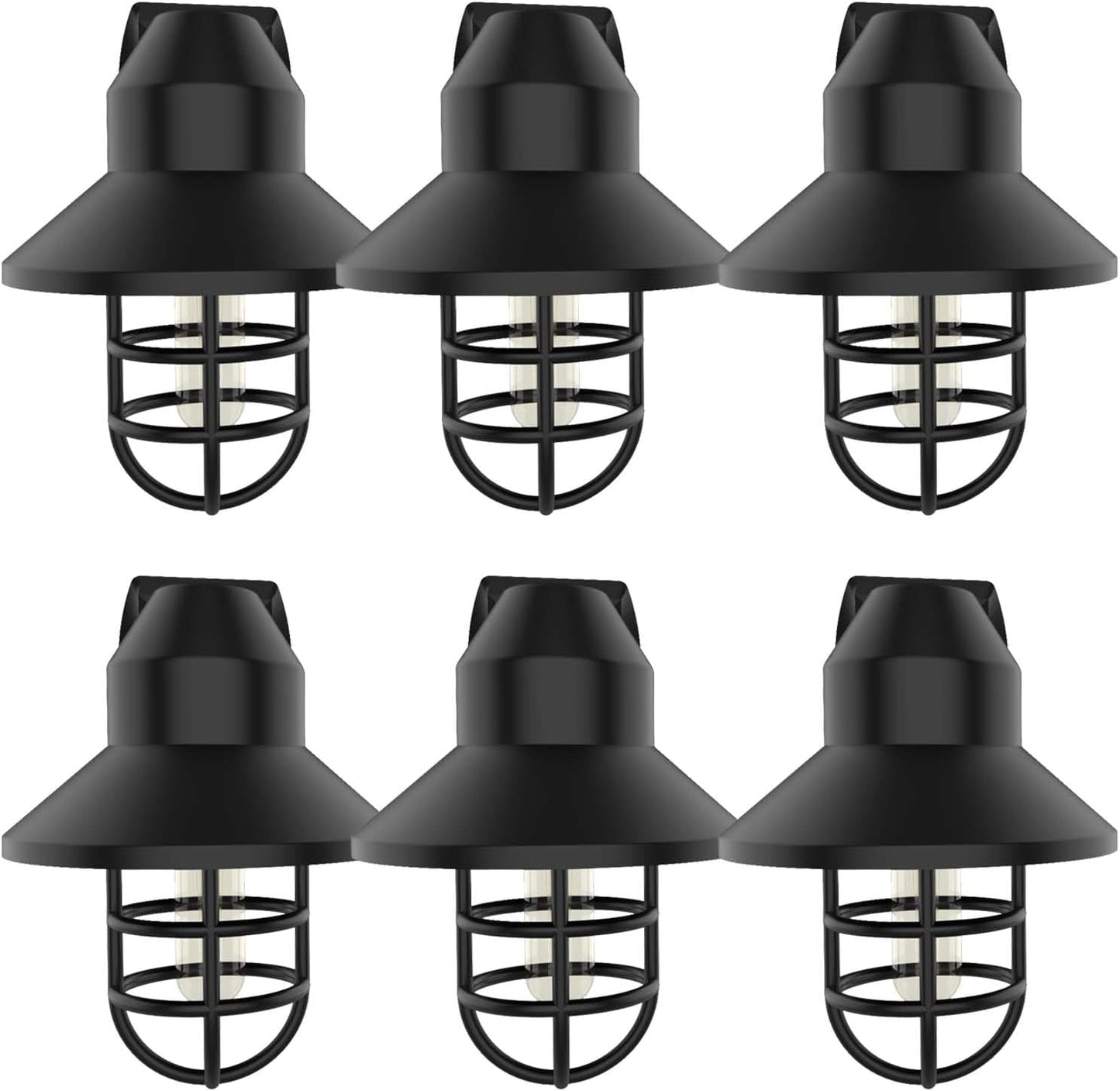 ETL Plug in 6 Pack Vintage Rustic Night Lights for Home Decor