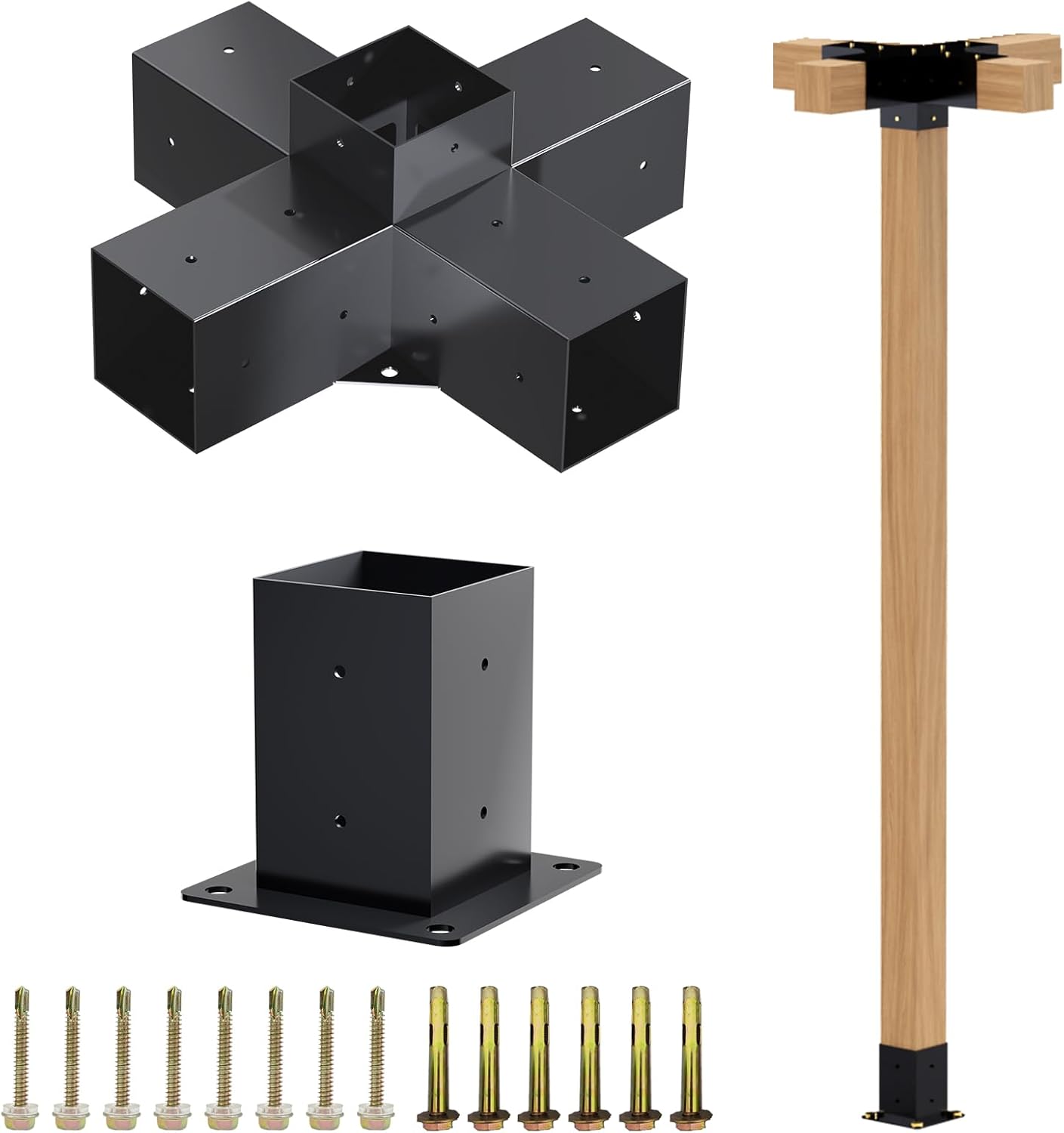 5-Way Right Angle Corner Bracket Pergola Kit for DIY Projects