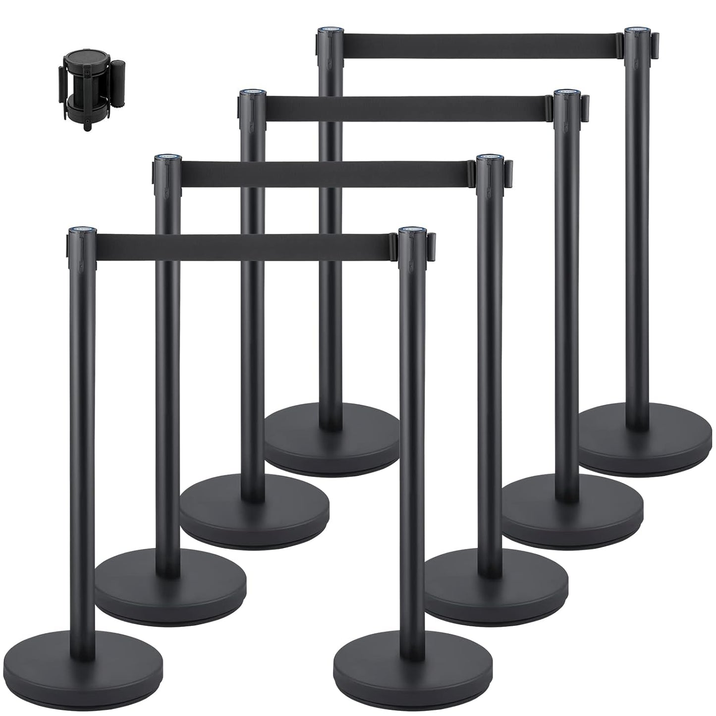 VEVOR Crowd Control Stanchion Set with 6.6 ft Retractable Belt