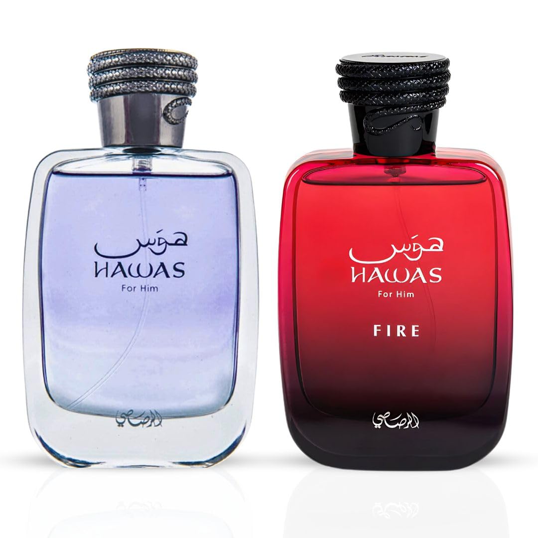 RASASI Hawas For Him & Fire Eau De Parfum Bundle 100ML