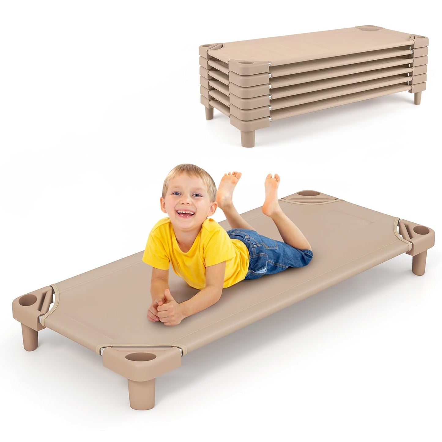 Costzon Stackable Kids Naptime Cot for Comfortable Sleep