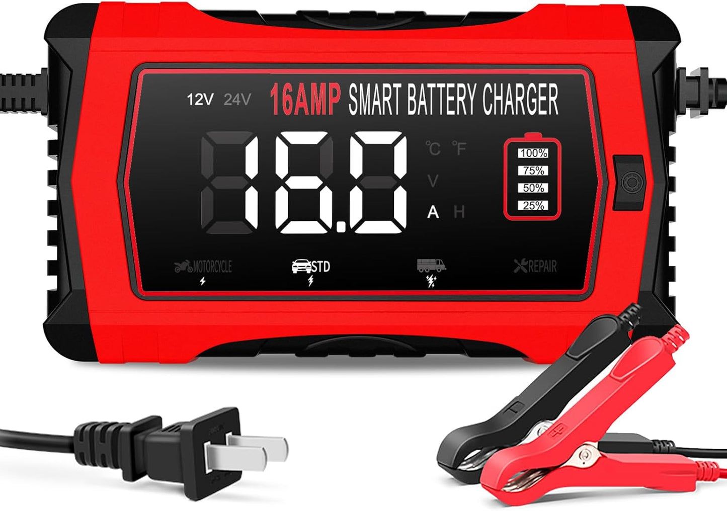 Haisito 16 Amp Battery Charger - All-in-One Power & Protection