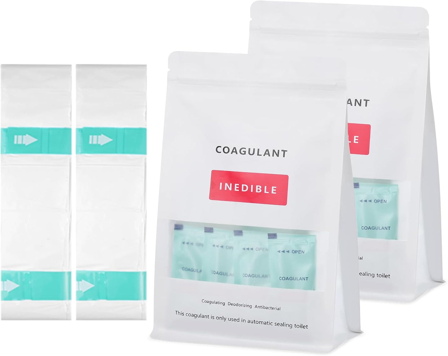Refill Bags and Coagulant for Modiwell Dry Flush Toilet - 60 Uses