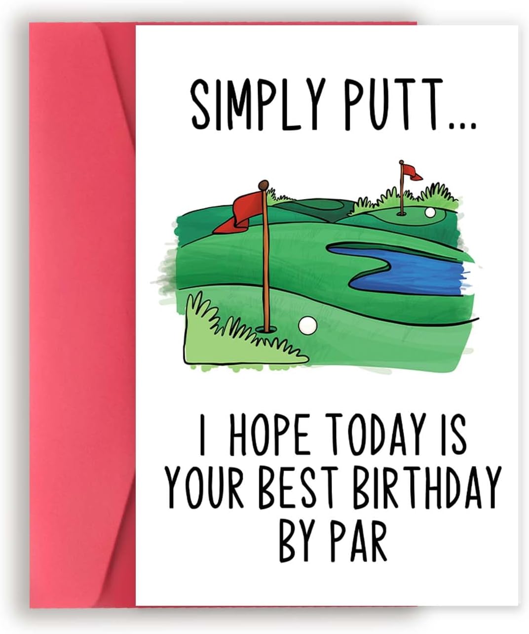 Snoopy Golf Birthday Card - Parfect Bday Gift!