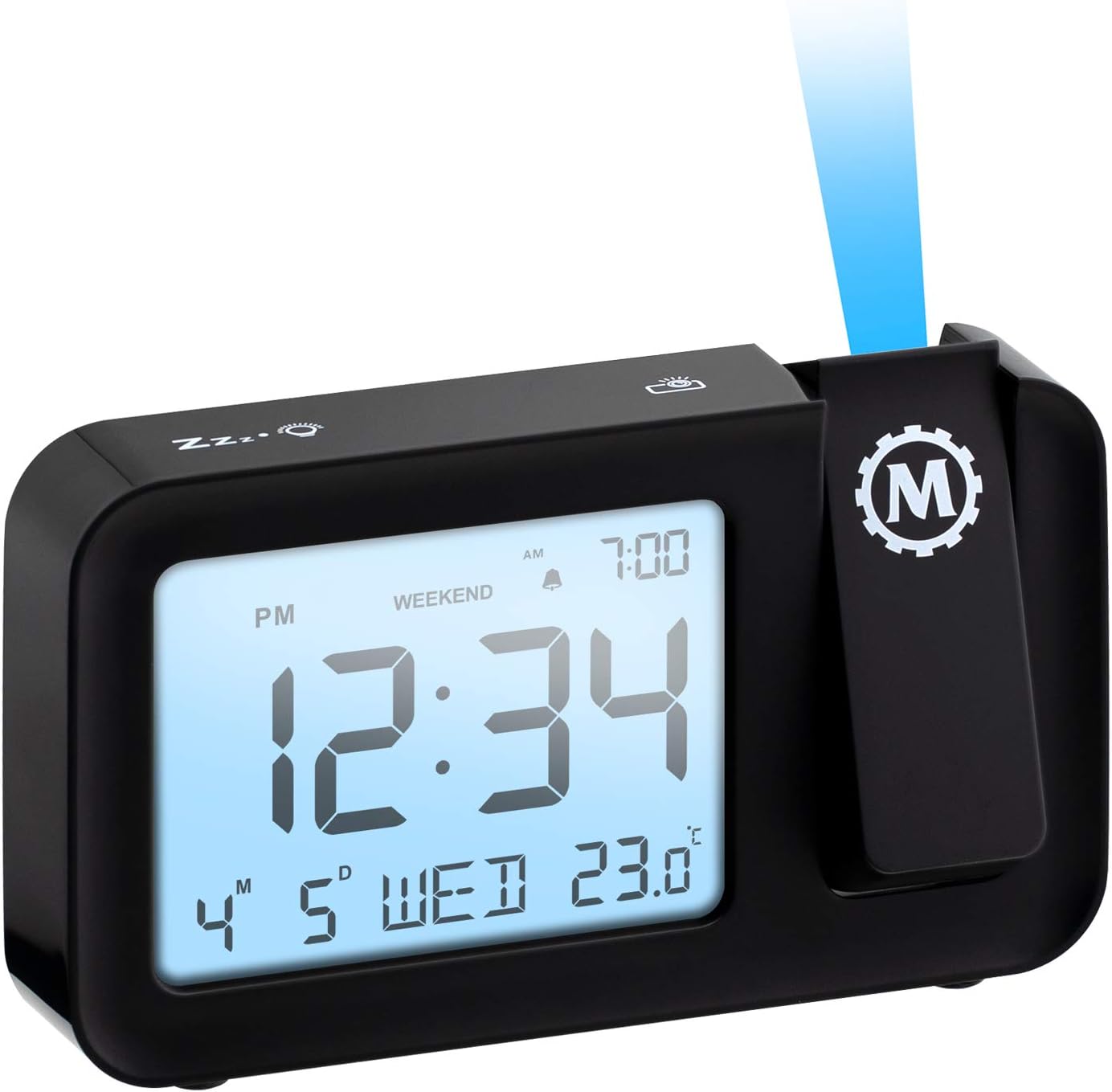 MARATHON Projection Clock - Big Display, Bright Backlight