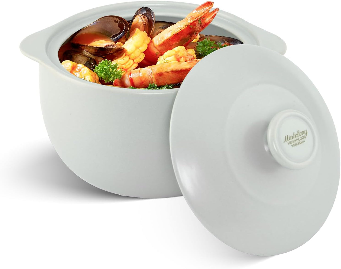 2-Qt Porcelain Dutch Oven for Healthy Cooking and Baking