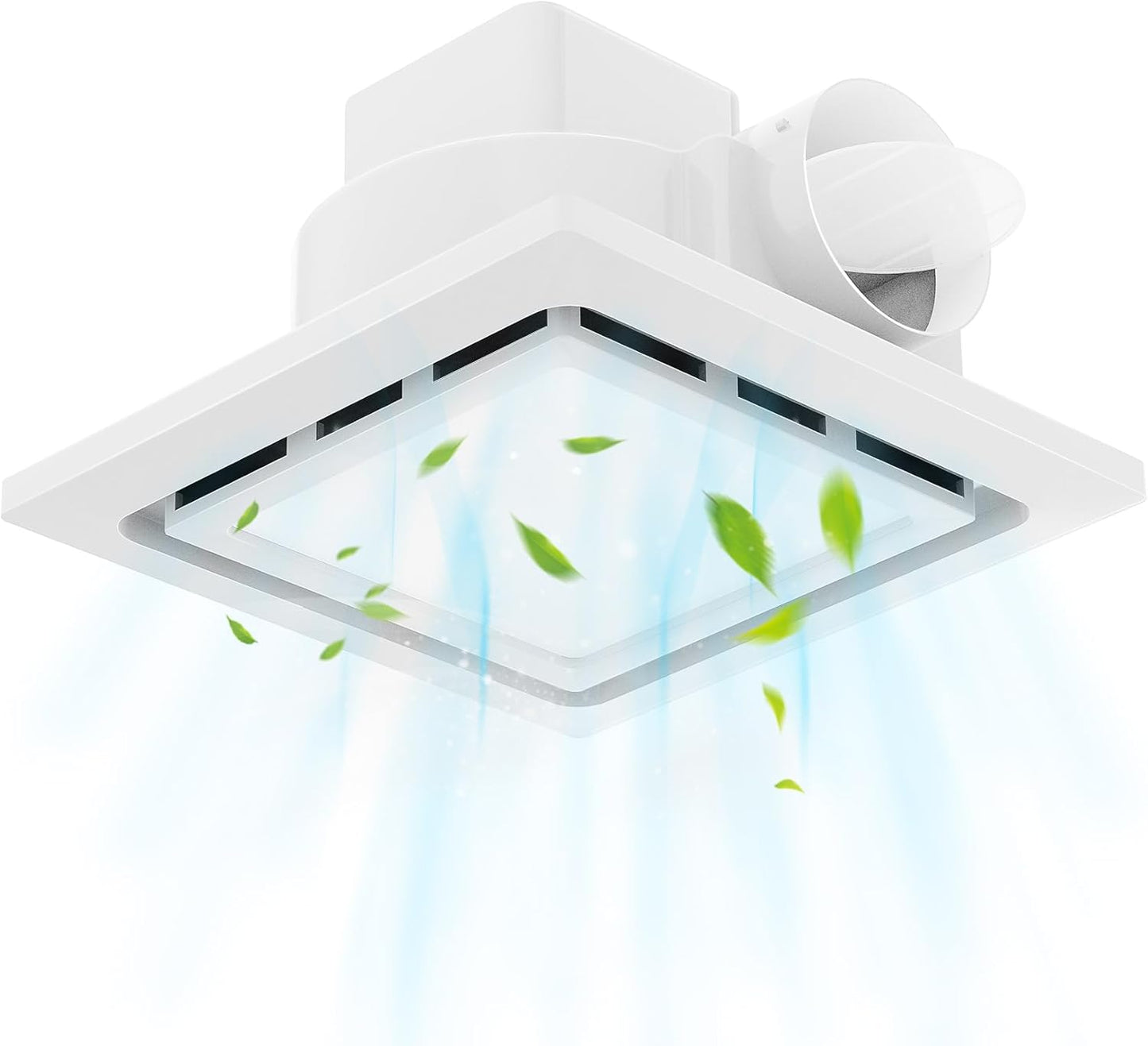 TEPU 11.8In Bathroom Exhaust Fan with Light for Fresh Air