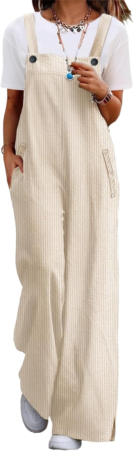 YESNO Women's Casual Corduroy Overalls for Stylish Comfort