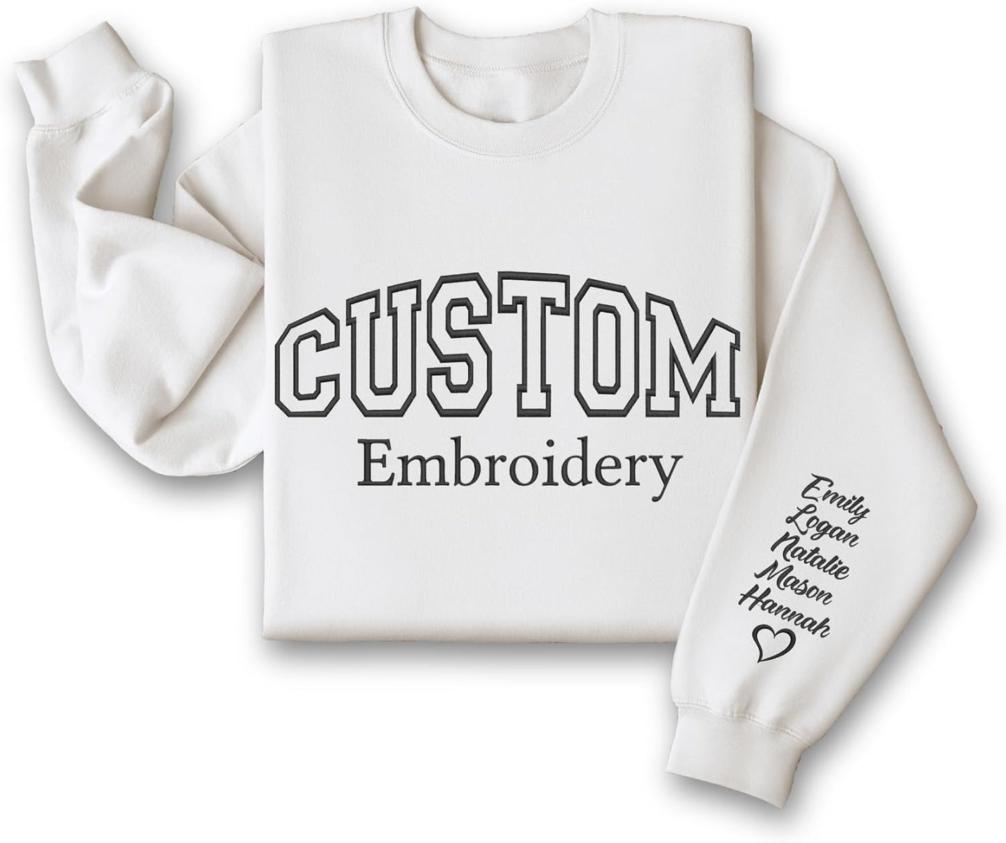 Personalized Embroidered Sweatshirt by Txcrafter