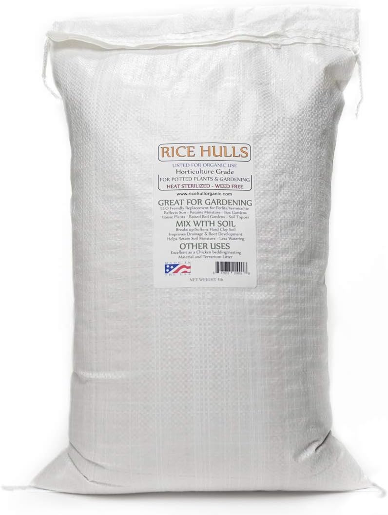Organic Rice Hulls for House Plants and Gardening Needs