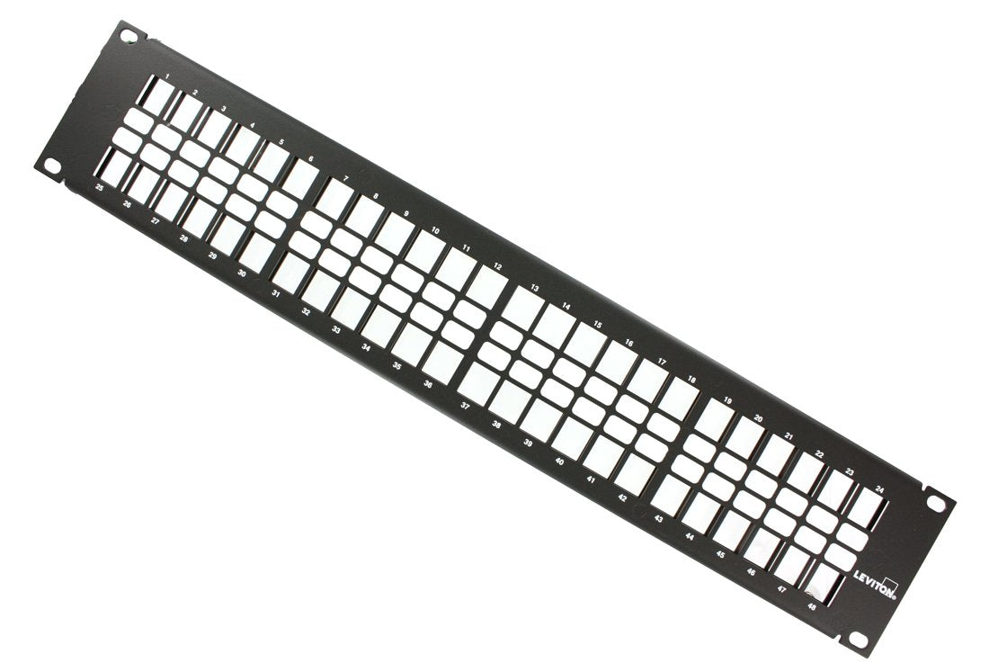 Leviton 48-Port QuickPort Flat Panel for Efficient Cable Management