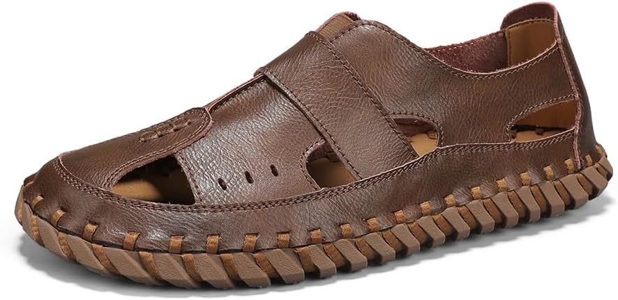Non-Slip Leather Beach Sandals for Men