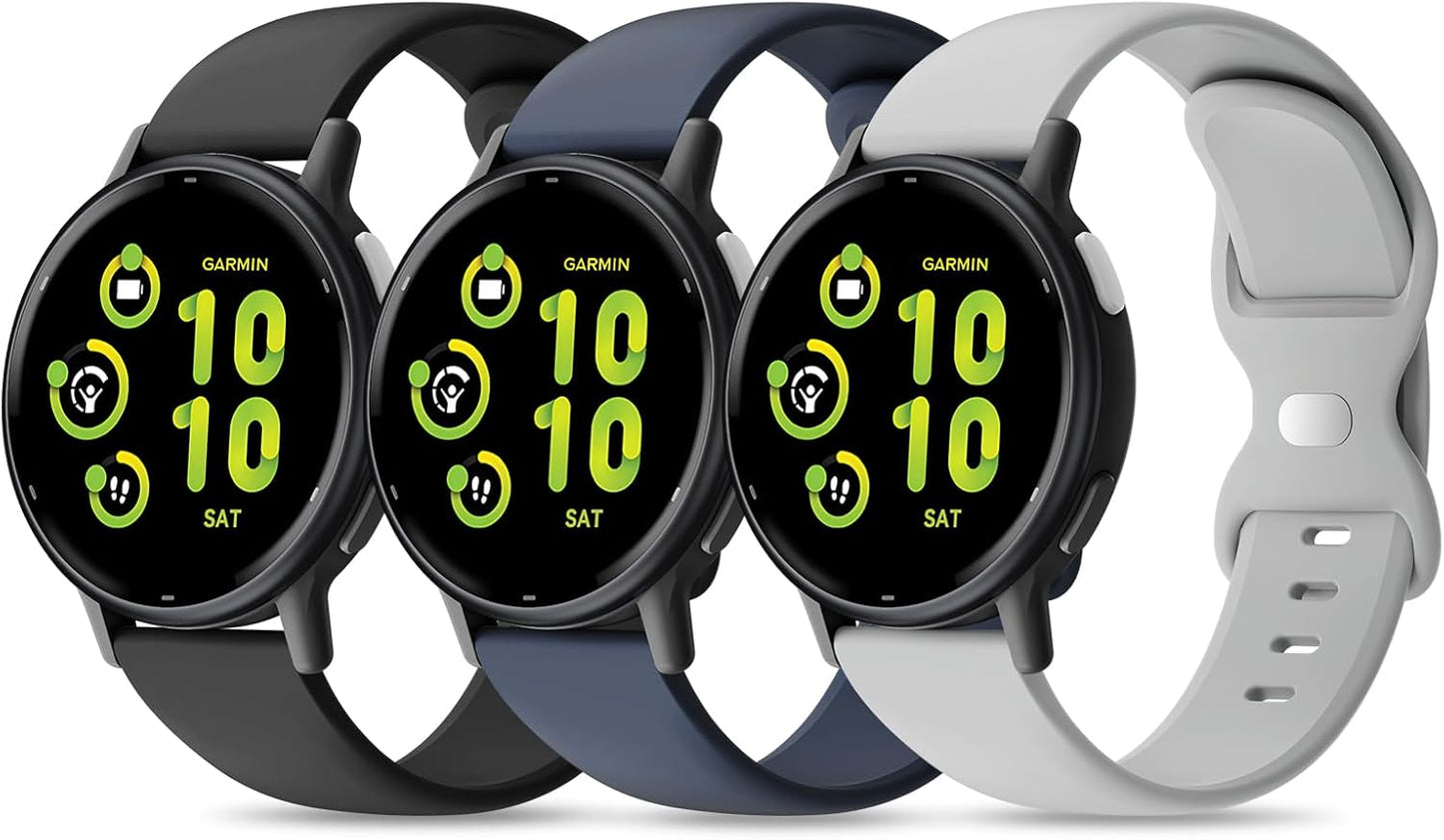 3-Pack Soft Silicone Bands for Garmin Watches - Comfortable & Stylish!