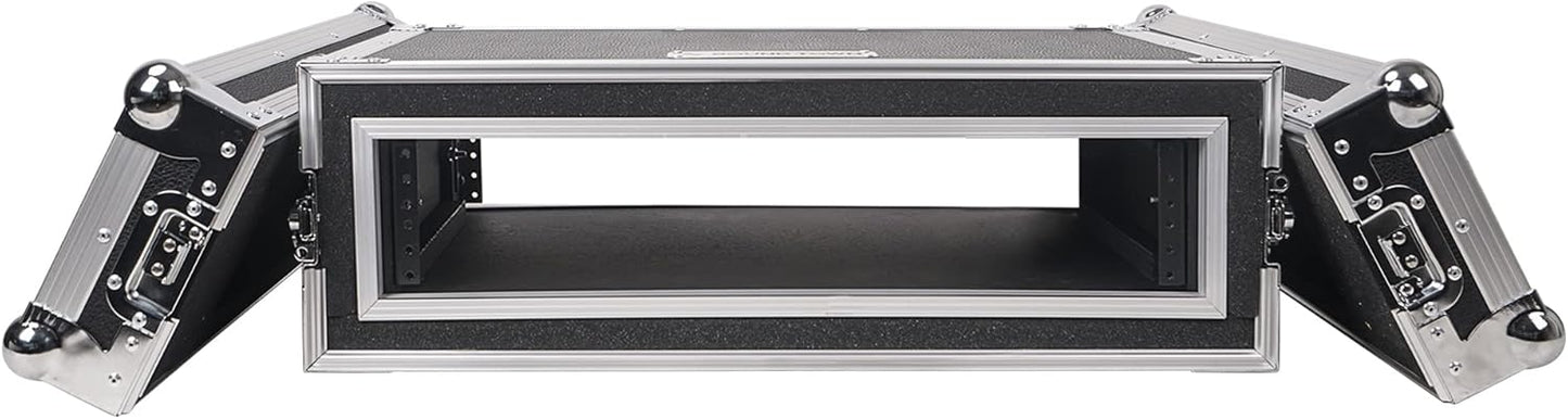 Sound Town Shock Mount 2U ATA Plywood Rack Case for Pro Gear