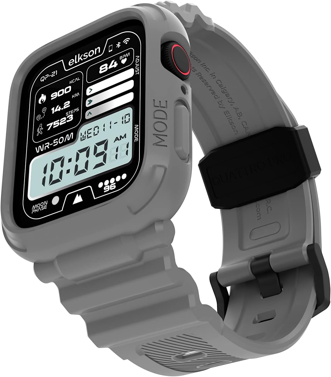 Elkson Rugged Bumper Case for Apple Watch Series - Military Grade Protection