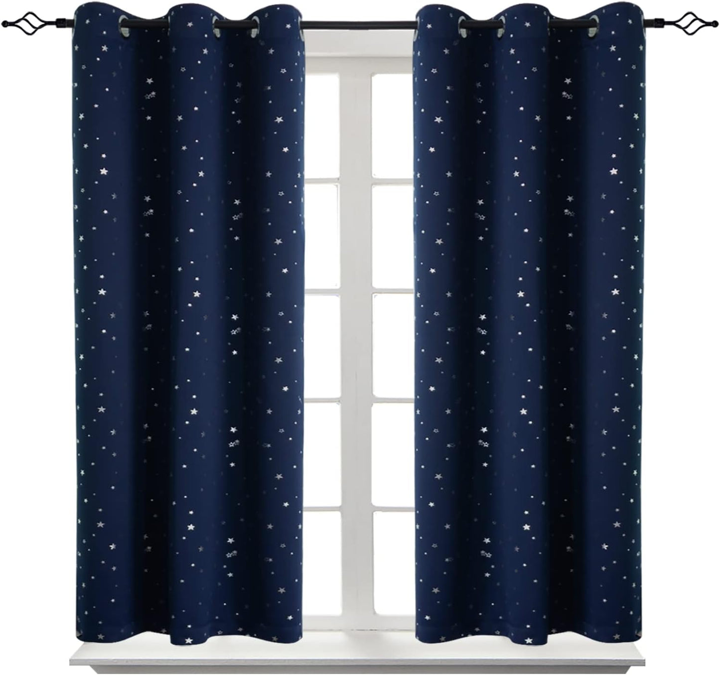 BGment Kids Blackout Curtains for Bedroom - Star Print Panels