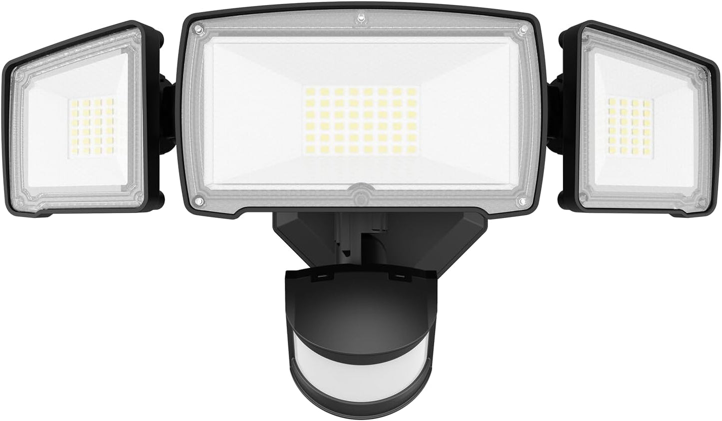 Motion Sensor Outdoor Lights with Adjustable Heads for Security