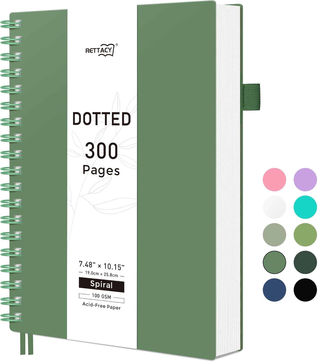 300-Page B5 Bullet Journal, 100 GSM Thick Paper, Flexible Cover, Dark Green
