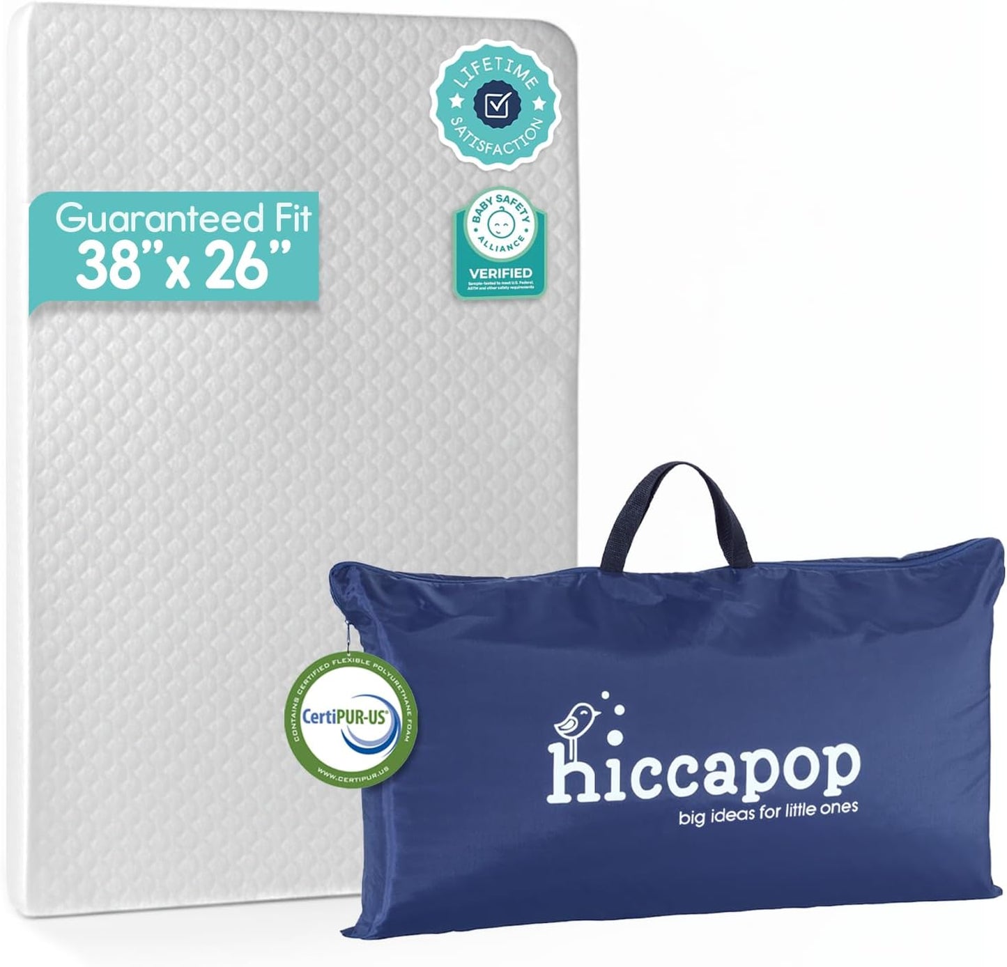 hiccapop Pack and Play Mattress Pad for Comfortable Playtime