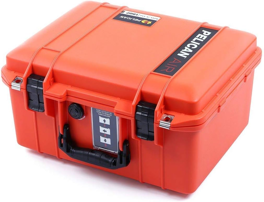 Orange & Black Pelican 1507 Air Case with Foam for Protection