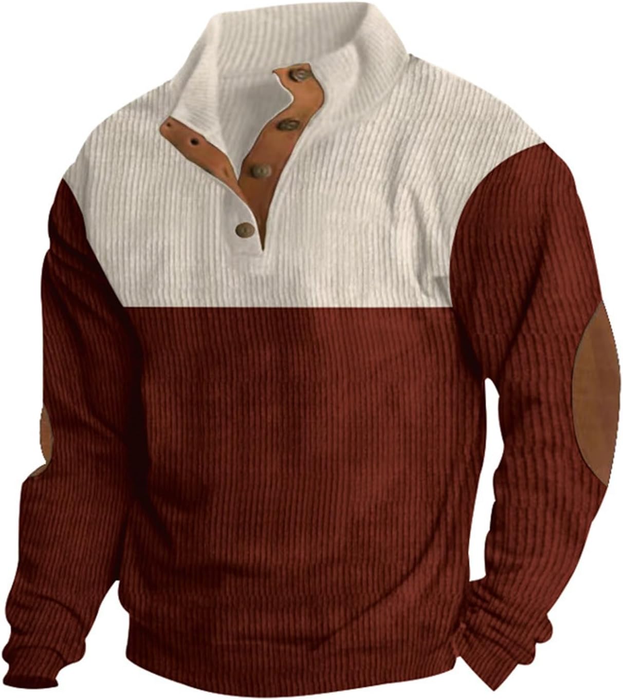 Button Collar Lightweight Hoodie for Big & Tall Men