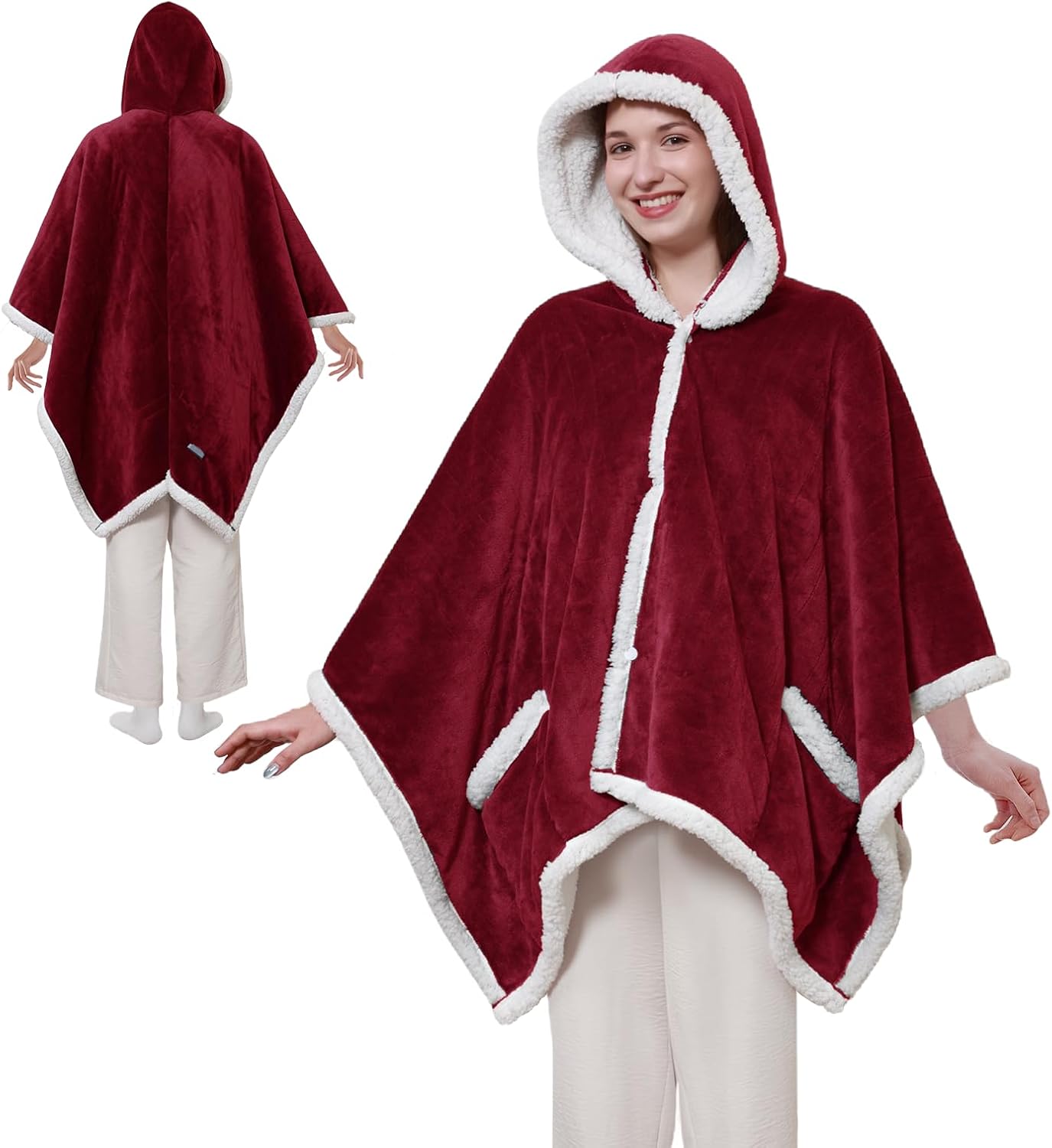 Sealy Heated Throw Wearable Shawl Wrap for Cozy Warmth
