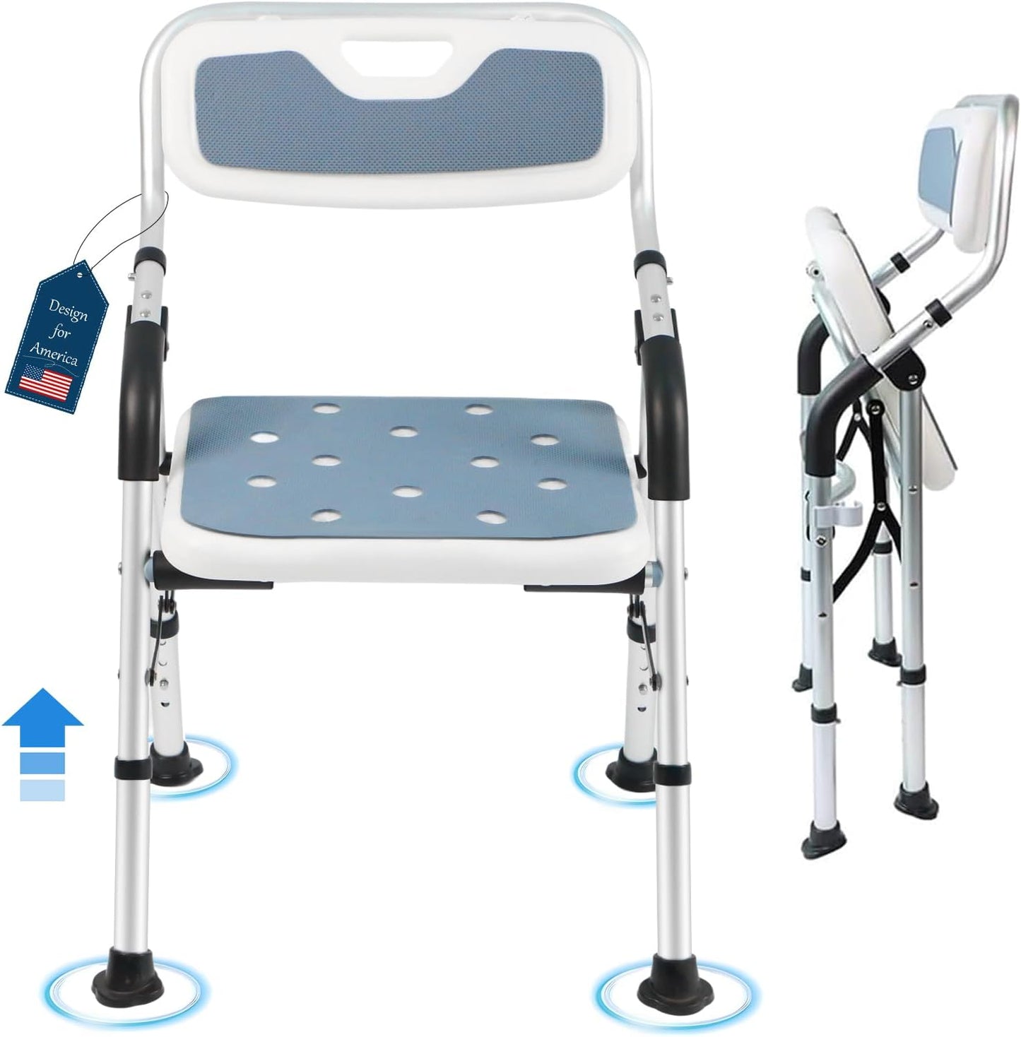 Folding Shower Chair - Comfortably Sit Anywhere