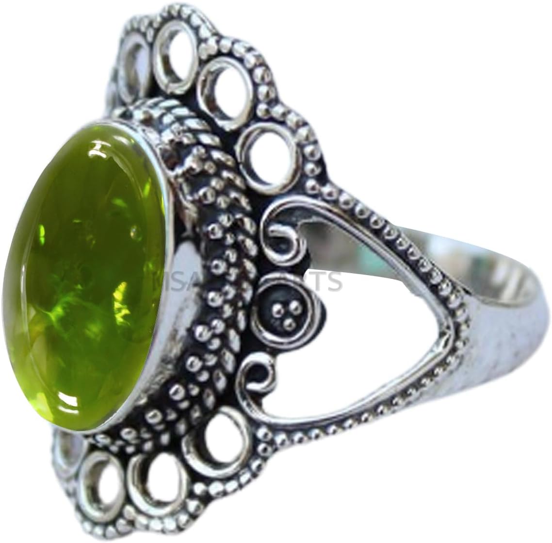 Solid 925 Sterling Silver Ring with Genuine Black Onyx Gemstone