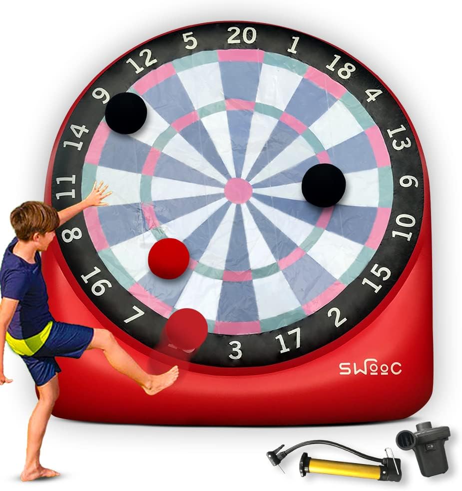 Inflatable Giant Kick Darts - Jumbo Soccer Dartboard Fun