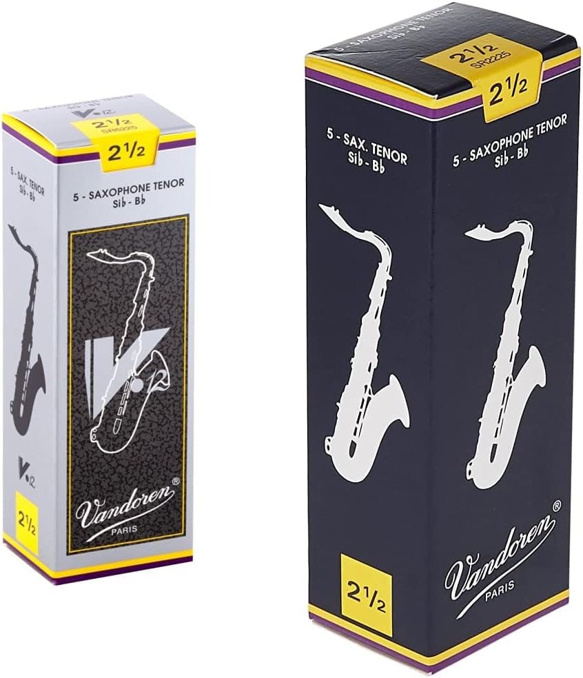 Vandoren Tenor Sax Reeds Strength 2.5 Bundle for Musicians