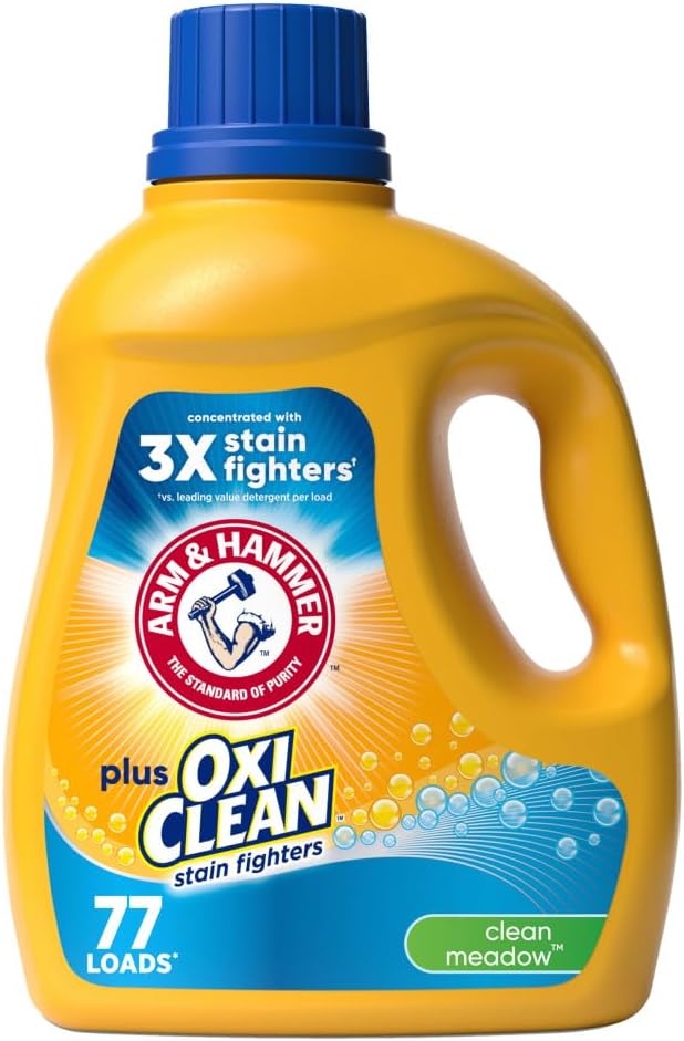 Arm & Hammer Liquid Laundry Detergent, Clean Meadow Scent, 77 Loads